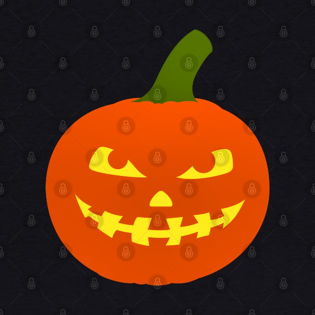 Halloween Funny Scary Smile Pumpkin Face by koolteas